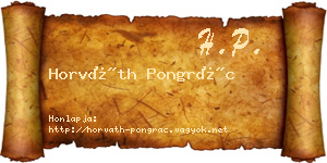 Horváth Pongrác névjegykártya